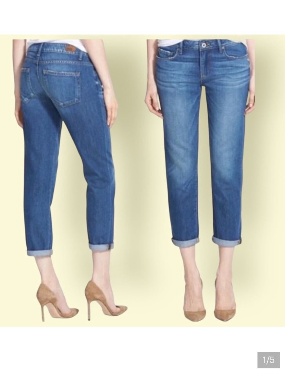 PAIGE Jimmy Jimmy Crop Jeans Medium Wash Size 28